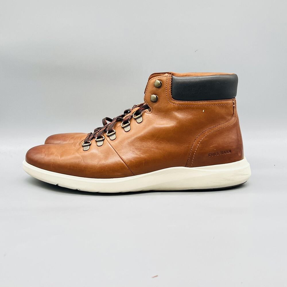 Cole Haan Boots Mens 12 Brown Leather Grand OS Chukka Ankle Lace Up Casual Shoes